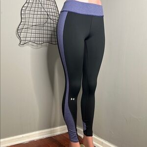Under Armour Black and Purple Active Leggings